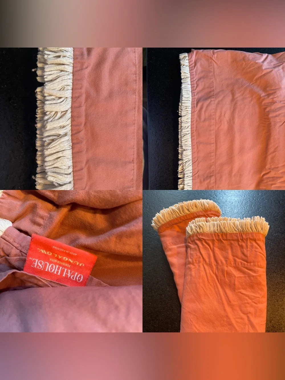 Opalhouse Designed with Jungalow King Sheets Set + 2 Pillowcases Coral Fringe